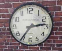 A LARGE VINTAGE RAILWAY STATION STYLE CLOCK