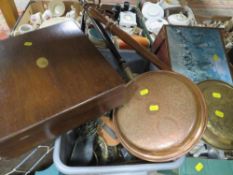 THREE TRAYS OF ASSORTED METALWARE TO INCLUDE A PART CANTEEN OF CUTLERY