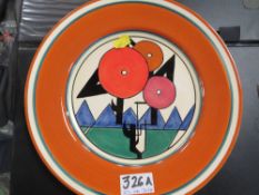 A MODERN MMA 1993 CLARICE CLIFF STYLE PLATE