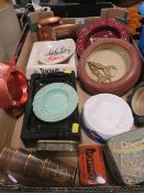 A TRAY OF ADVERTISING ASHTRAYS ETC TO INC TEACHERS WHISKY