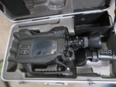 A PANASONIC DVCPRO AJ-D200HE BROADCASTING VIDEO CAMERA TOGETHER WITH A PANASONIC DVCPRO AJ-D400E