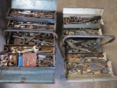TWO CANTILEVER TOOL BOXES AND CONTENTS