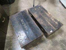 TWO VINTAGE TOOL BOXES AND CONTENTS
