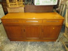 A mid-century teak, possibly G plan sideboard W 142 cm