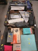 TWO TRAYS OF ASSORTED AUDIO EQUIPMENT TO INCLUDE PORTABLE RADIOS AND PORTABLE CASSETTE PLAYERS