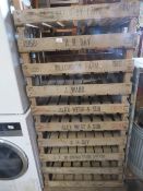 A SELECTION OF EIGHT VINTAGE WOODEN CRATES