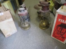 SIX ASSORTED VINTAGE TILLEY LAMPS TO INCLUDE BOXED EXAMPLES