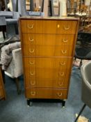 A mid-century teak G plan E Gomme chest of drawers