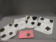 A collection of vintage US army badges, to include USAF enlisted man cap badge and patches for