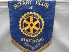 A vintage Rotary club banner 
