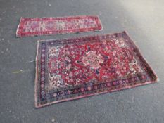 Two small Eastern woollen rugs - approx. 150 x 102 cm