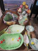 A tray of assorted vintage ceramics to include Beswick and Carlton ware