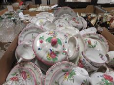 Two boxes containing a large quantity of Spode Marlborough