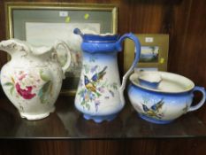 A collection of ceramics to include jug and bowls