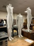 Three mannequin shop display dummies A/F