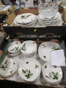 Two trays of Midwinter Riverside dinner ware