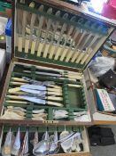 A vintage canteen of cutlery A/F