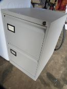 A two drawer filing cabinet