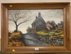 ANTHONY FORSTER - A PEAK DISTRICT LANDSCAPE, OIL ON BOARD, SIGNED, 40 x 60 cm