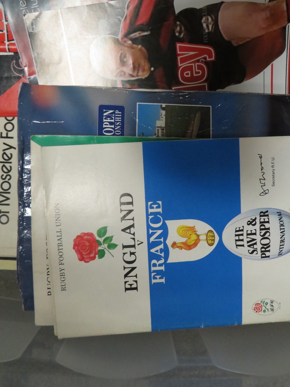 A tray of vintage rugby football programmes to include gold championship and The Queen - Image 2 of 3