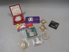 Collectors coins and medals to include a cased Lemington 1899 medal