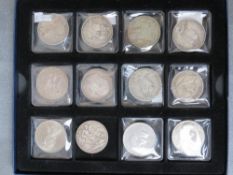 A collection of crowns, 1821, 1845, 1890, 1891, 1896, 1897, 1902, 1935, 1951, along with a Venezuela