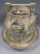 A London David Birch Bell Inn ceramic cheese dome
