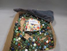 A bag of vintage marbles