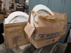 Two boxes of modern hanging lights, contents unchecked