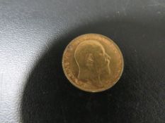 A Edward VII half sovereign dated 1910