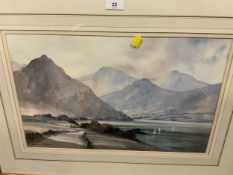 Ivan Taylor - Watercolour depicting Crummock Water Lake District