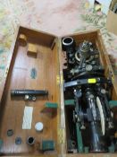 A vintage cased surveying telescope by Cooke Troughton & Simms