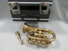 A small cased Besson's trumpet ?