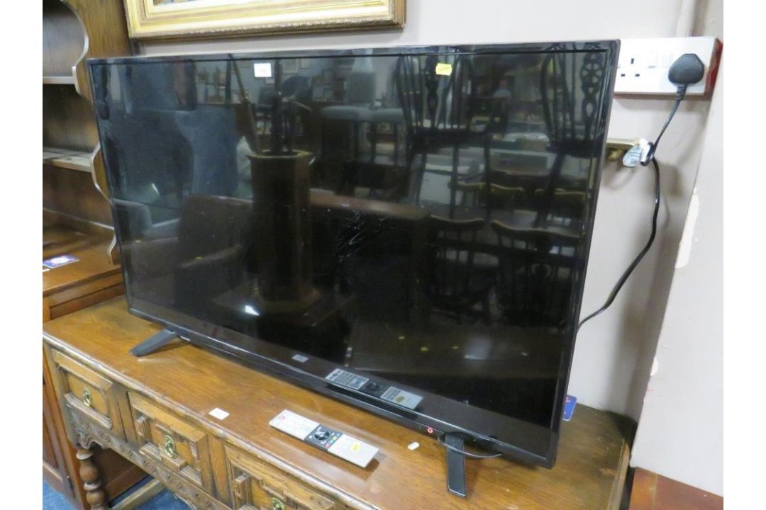A Toshiba 50 inch flatscreen television with remote - Image 6 of 7