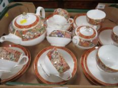 A Wedgwood 21 piece Augustus tea set marked as seconds