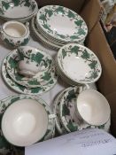 A tray of Wedgwood Napoleon ivory tea and dinner ware