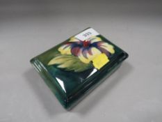 A small Moorcroft lidded box