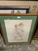 A collection of assorted needle works to include children examples