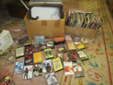 A collection of assorted LP records and 7