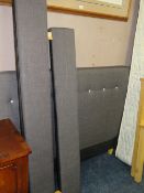 A modern upholstered double bed frame width 150 cm