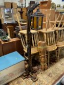 A oak traditional hall lantern