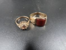 Two 9 carat gold rings A/F approx weight 9.6