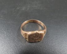 A Chester hallmarked 9 carat gold ring approx weight 7g