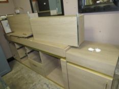 A large modern grey sideboard/shop fitting A/F