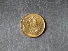 A Victoria young head 1873 sovereign