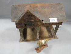 A Victorian toy wooden barn