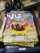 A tray of Viz comics