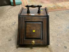 A mahogany coal box