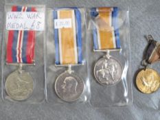 British war medals x 2, named to 53705. C. SJT. S. SHEPHERD. DURH. LI, and M2 177386 Pte. J LUNDY