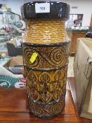 A retro style West German vase together with Bargeware, clocks etc